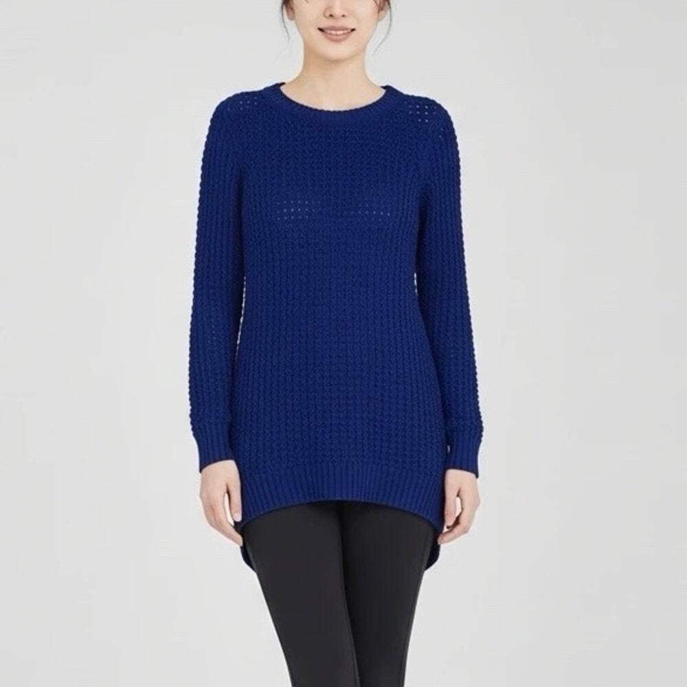 rue21 Women’s Blue Knit Sweater Pullover Crew Neck Long Sleeve Size S Acrylic